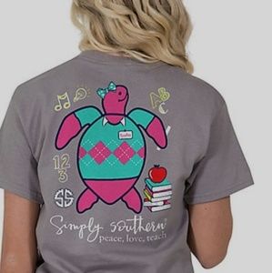Simply Southern Shirt Peace Love Teach